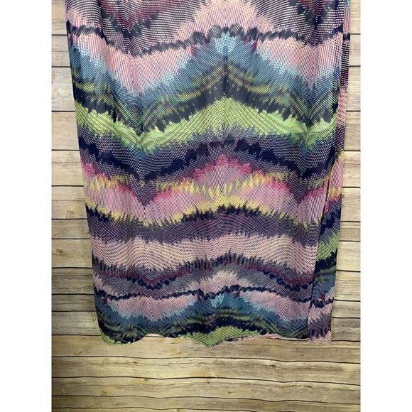 Olive And Oak Womens Large Maxi Skirt Sheer Side - Picture 2 of 11